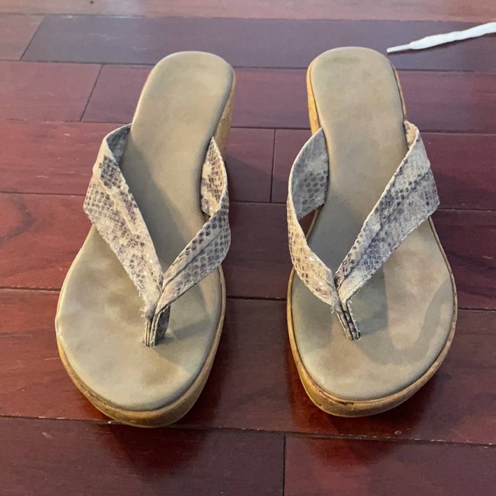 Cork wedges size 8